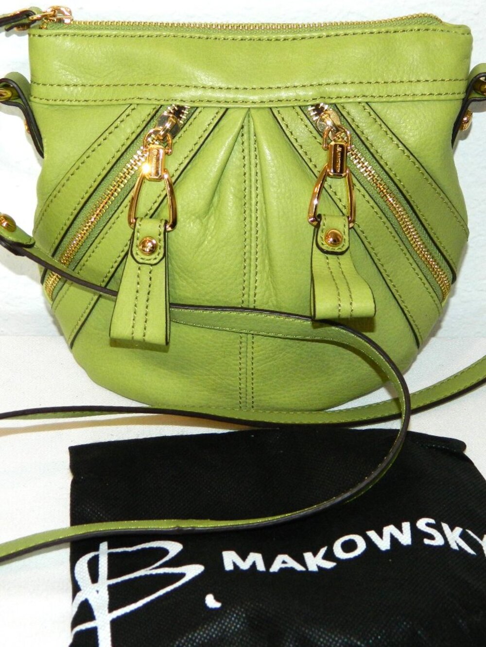 B Makowsky Leather Crossbody Bag
